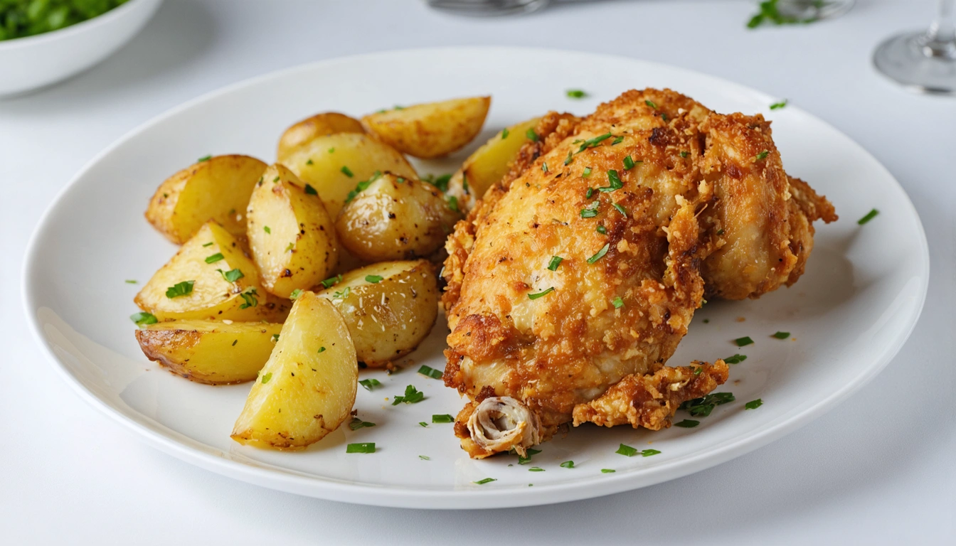 pollo in padella con patate